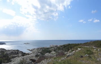 Visualisering av vindkraftsparken Poseidon från Carlstens fästning