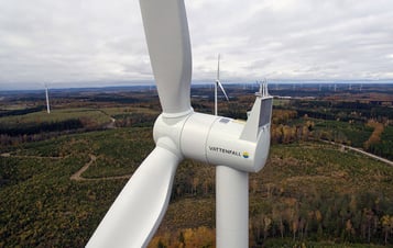 Vattenfalls vindkraftspark Högabjär-Kärsås i höstlandskap Vattenfalls vindkraftspark Högabjär-Kärsås i höstlandskap
