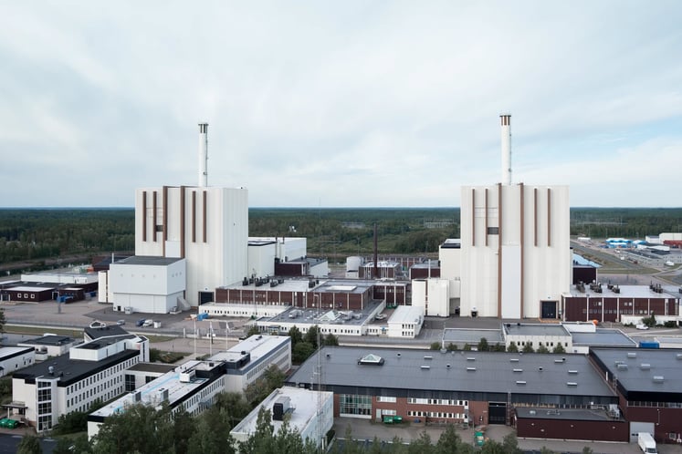 Reaktor 1 och 2 vid Forsmarks kärnkraftverk.