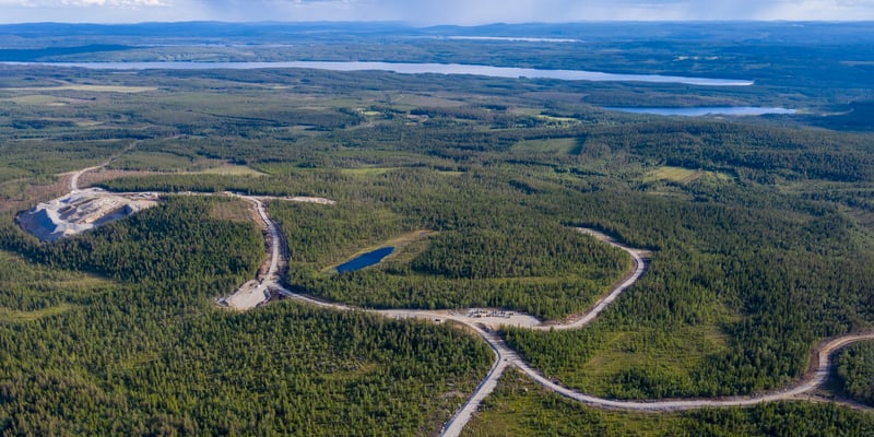 Drönarbild från Fäbodberget södra, tagen i juni 2019 Drönarbild från Fäbodberget södra, tagen i juni 2019