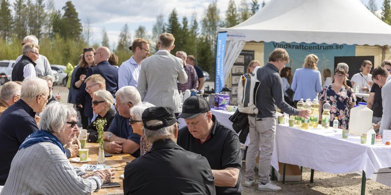 Fikastund på invigningen av Blakliden Fäbodberget