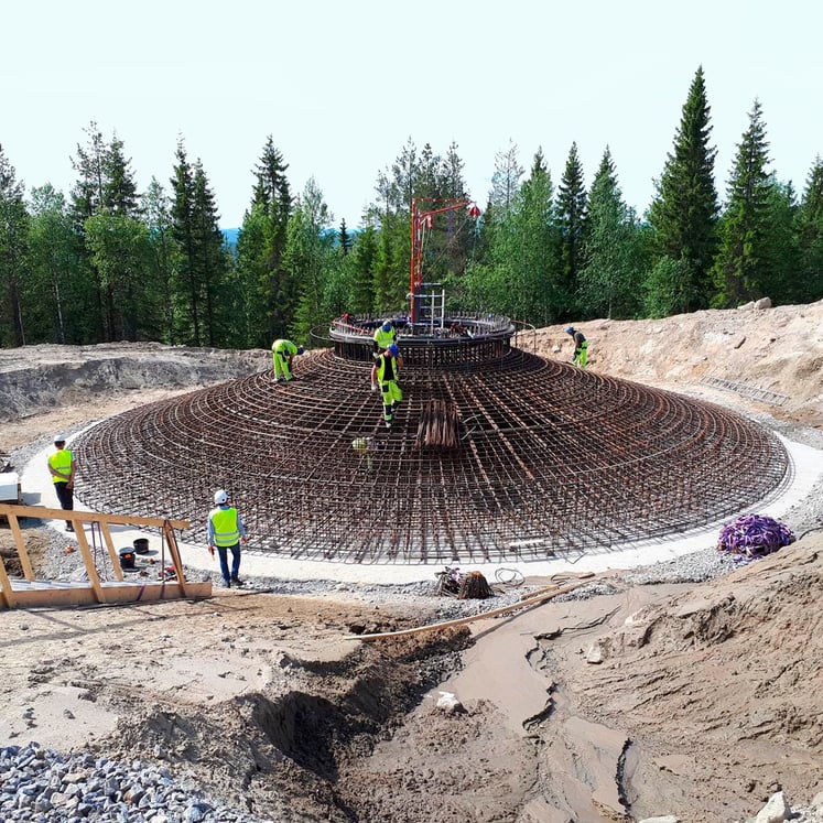 Medarbetare vid bygget av vindkraftsparken Blakliden och Fäbodberget Medarbetare vid bygget av vindkraftsparken Blakliden och Fäbodberget